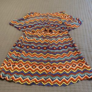 Colorful Strapless Dress